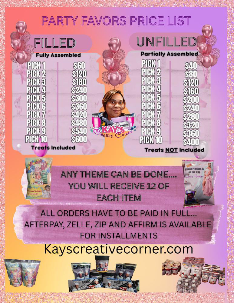 Custom Party Favors
