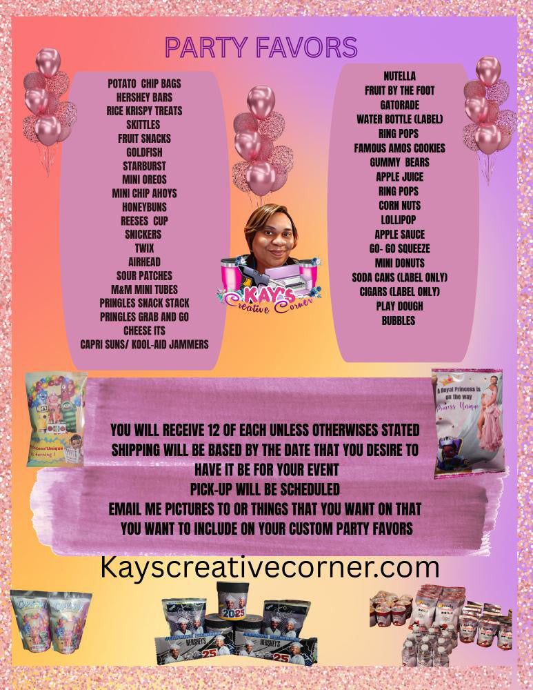 Custom Party Favors