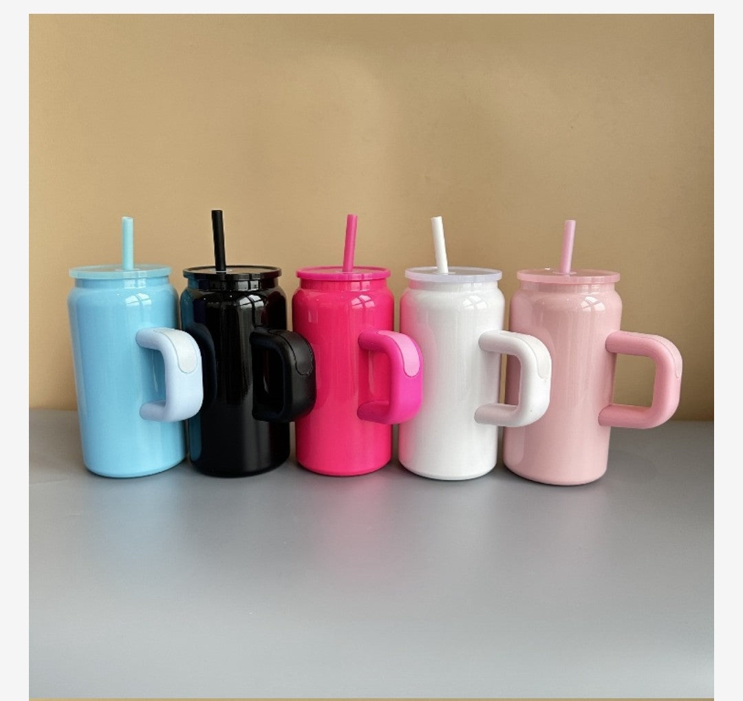 16 stainless steel cups with handles