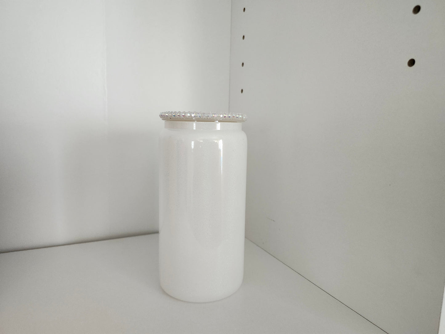 Glass Shimmer 16oz with Rhinestone Lids