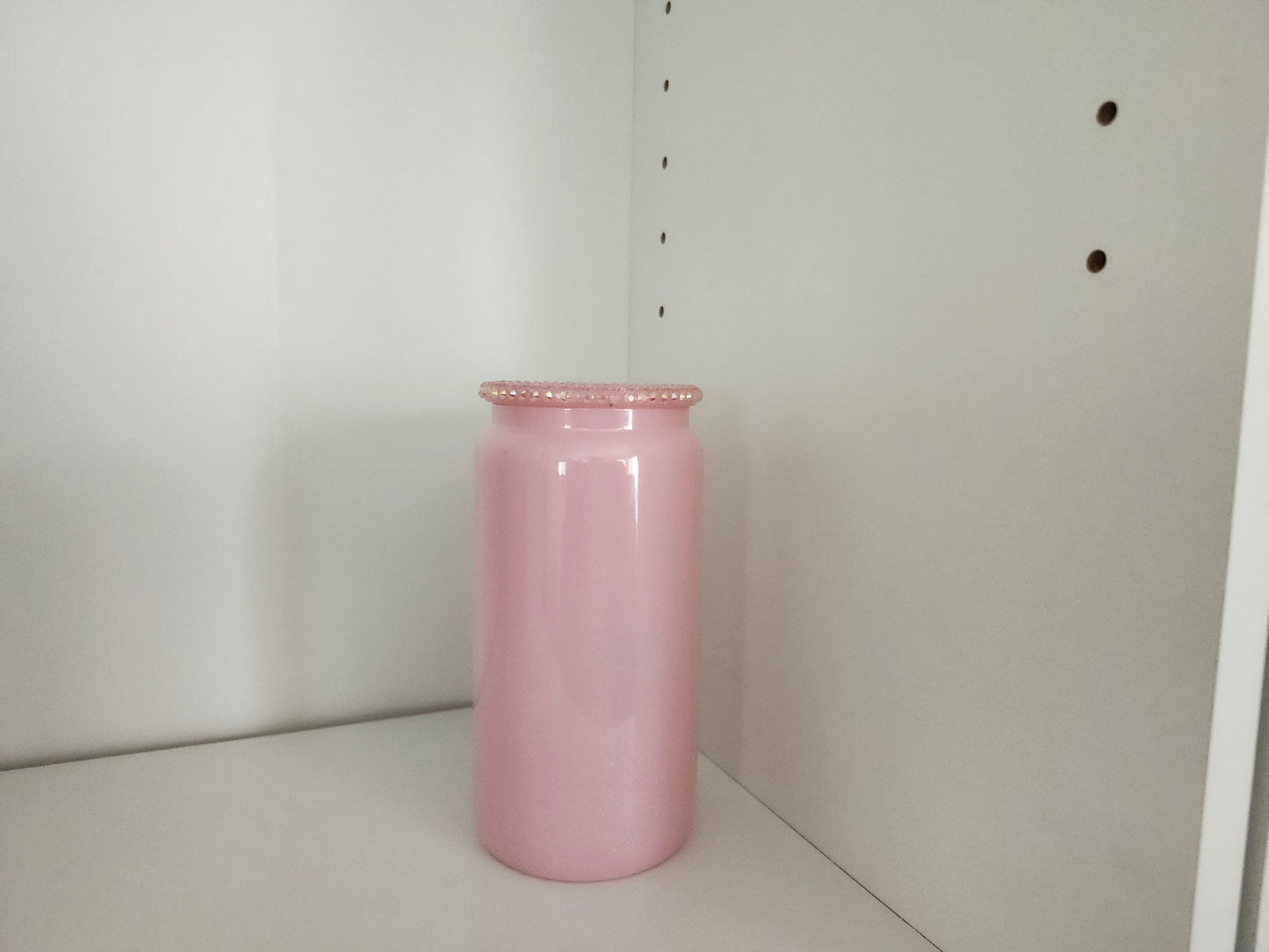 Glass Shimmer 16oz with Rhinestone Lids