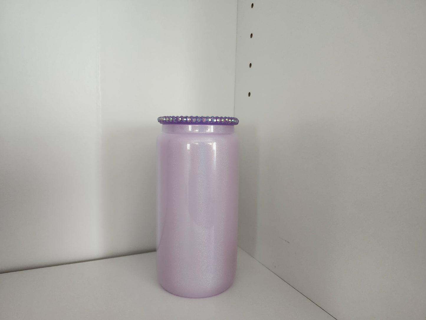 Glass Shimmer 16oz with Rhinestone Lids