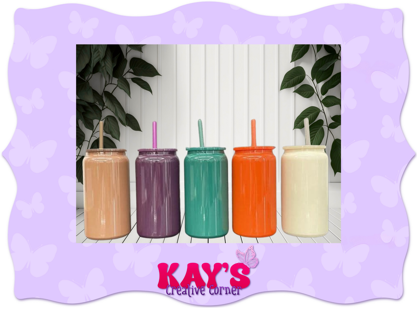 Fall Color Stainless Steel 16oz cups with straw