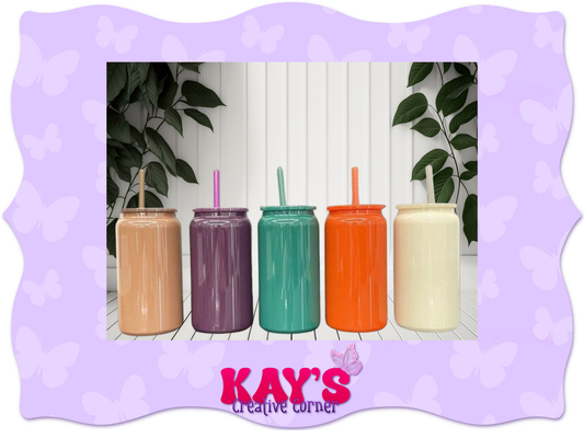 Fall Color Stainless Steel 16oz cups with straw